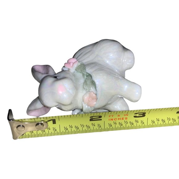 Easter Bunny Rabbits with Floral Wreaths Set of 3 - Picture 8 of 10